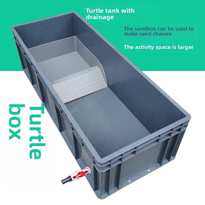 龟盆带晒台龟箱塑料乌龟箱鱼缸乌龟盆缸乌龟缸乌龟水族乌龟饲养箱