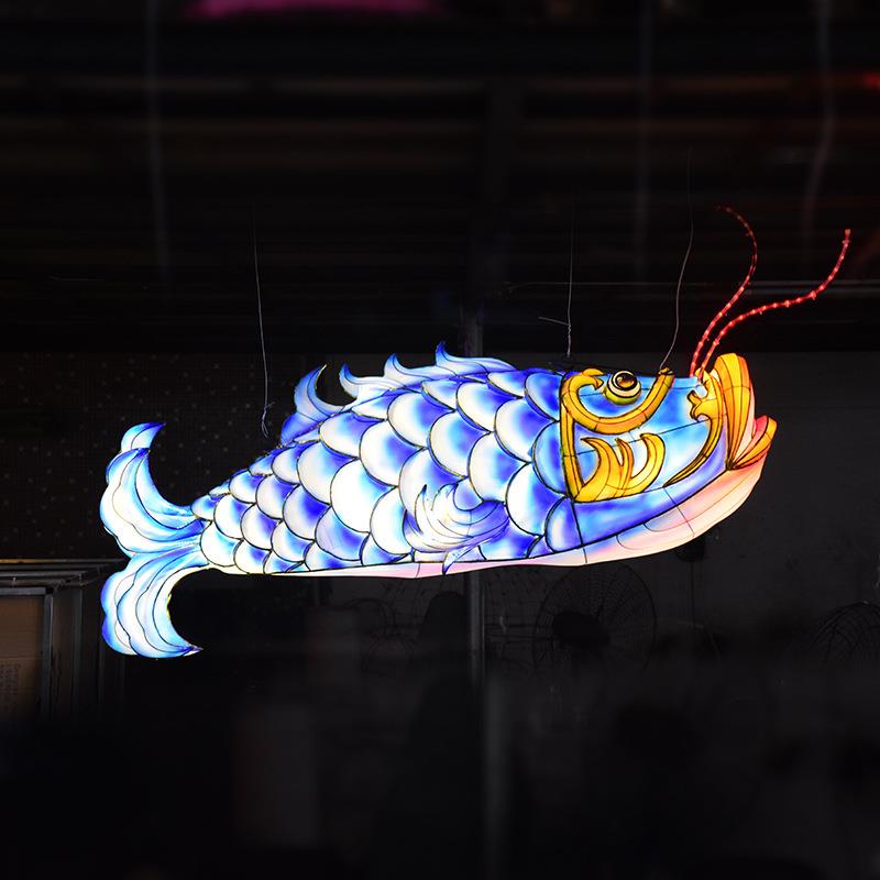 鲤鱼花灯美陈中秋节灯会古风彩灯日式寿司装饰灯组饭店酒楼摆件灯