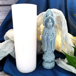 三面观音硅胶模具佛像树脂摆件香薰蜡烛水泥石膏工艺品磨具