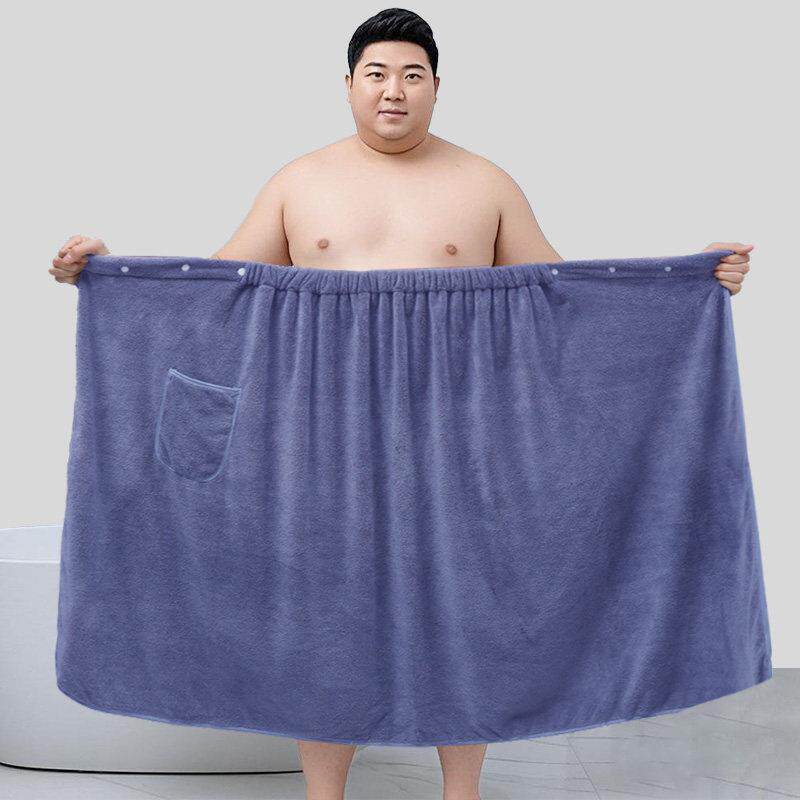 男士大尺码浴巾可穿200斤加肥加大裹全身浴袍洗澡游泳男款专用202