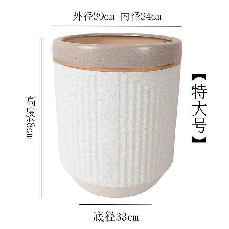 落地植以上圆柱形葵径尾大口室内外简约30cm厂家直销绿花盆散陶瓷