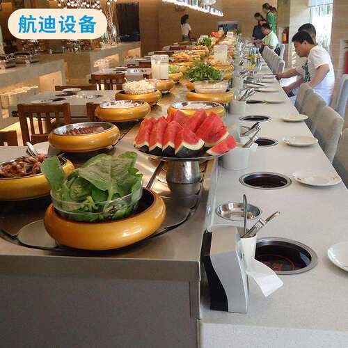 厂家定制直线型旋转小火锅设备回转寿司输送设备回转火锅设备