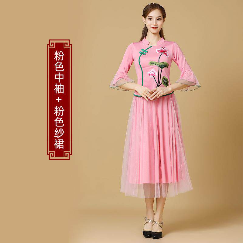 新款2024民族风广场舞服装套广场舞套装