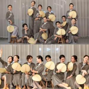 一荤一素舞蹈旗袍开叉古典舞长裙偏偏喜欢你演出服渔光曲表演大尺