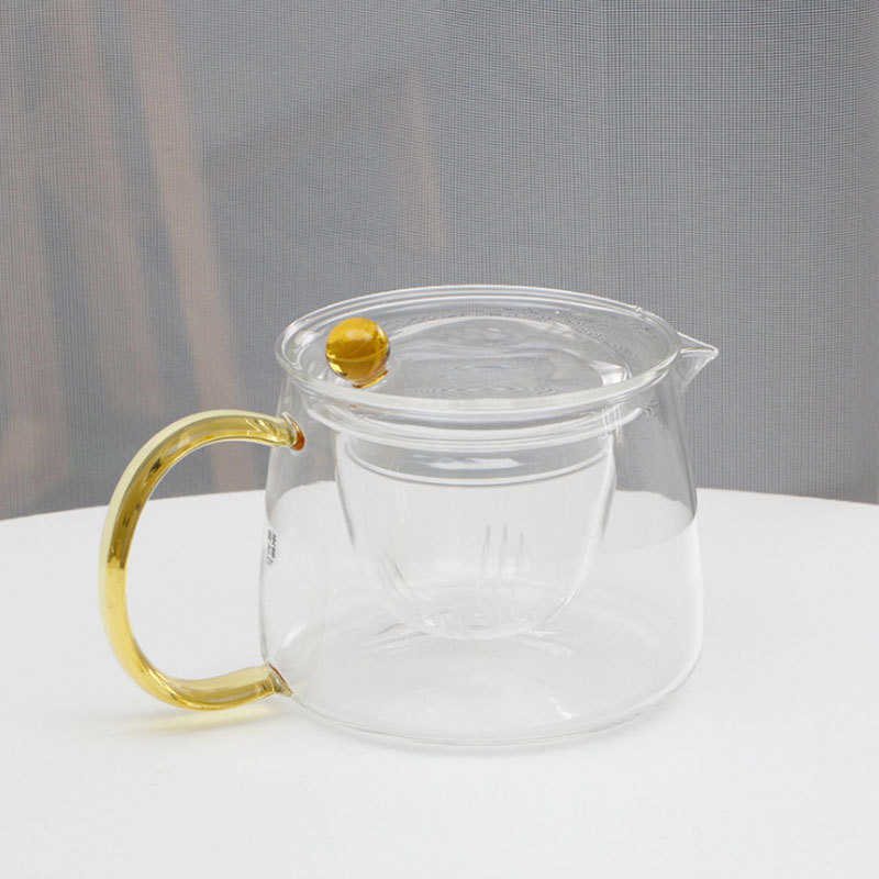 高硼硅玻璃茶壶 电陶炉煮茶壶彩把壶泡茶壶花茶壶 茶具茶壶