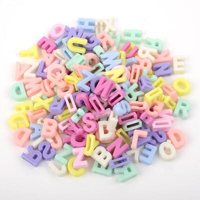 200pcs Acrylic Letter Alphabet Charms Pendants For DIY Neckl