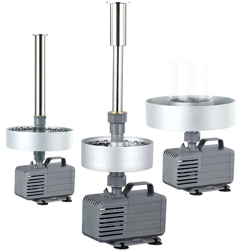 三合一潜水泵居过滤系统蘑菇喷雾悦雾化水循环一体喷泉鱼池识