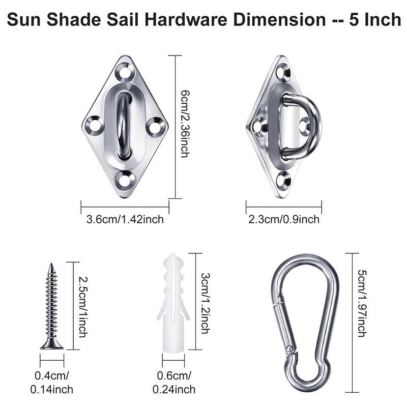 门螺丝配件accessories菱形遮阳5mm304花篮 不锈钢现货 扣shade图片