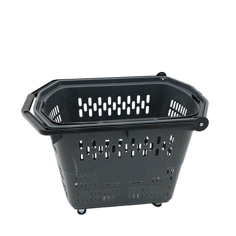 普通款号大60L塑料拉市杆篮超购HM-12354物篮拖手拉篮