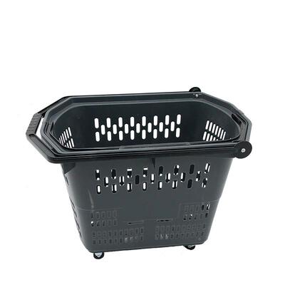 普通款号大60L塑料拉市杆篮超购HM-12354物篮拖手拉篮
