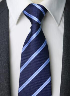 领带男商务领带正装西装衬衫黑色职业上班一拉得懒人拉炼式1010z