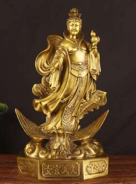 杨铜记 铜圣母娘娘 女娲娘娘神像 铜神像摆件 铜九天玄女