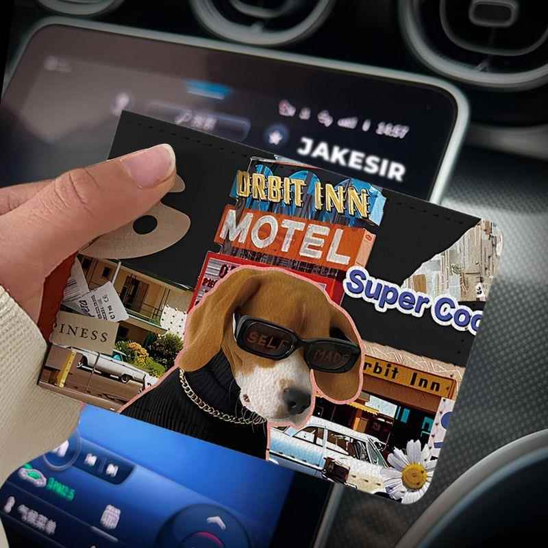 美式墨镜猫狗汽车驾驶证保护套皮套机动车行驶证驾照本二合一可定制