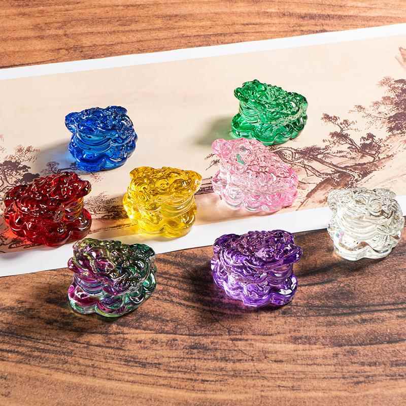 水晶金蟾摆件卧室床头摆件家居装饰开业婚庆礼品玻璃制品