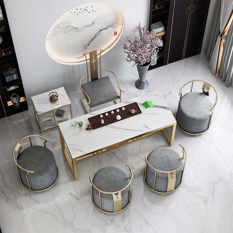 新中式茶桌椅组合现代客厅大理石茶几禅意功夫茶台轻奢办公室茶桌,住宅家具,家用茶台/茶桌,淘宝优惠券,粉丝福利购,淘宝优惠卷