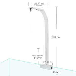 LED鱼缸灯水族灯架 水草灯盘筒灯单臂支架 水草灯架 鱼缸灯架