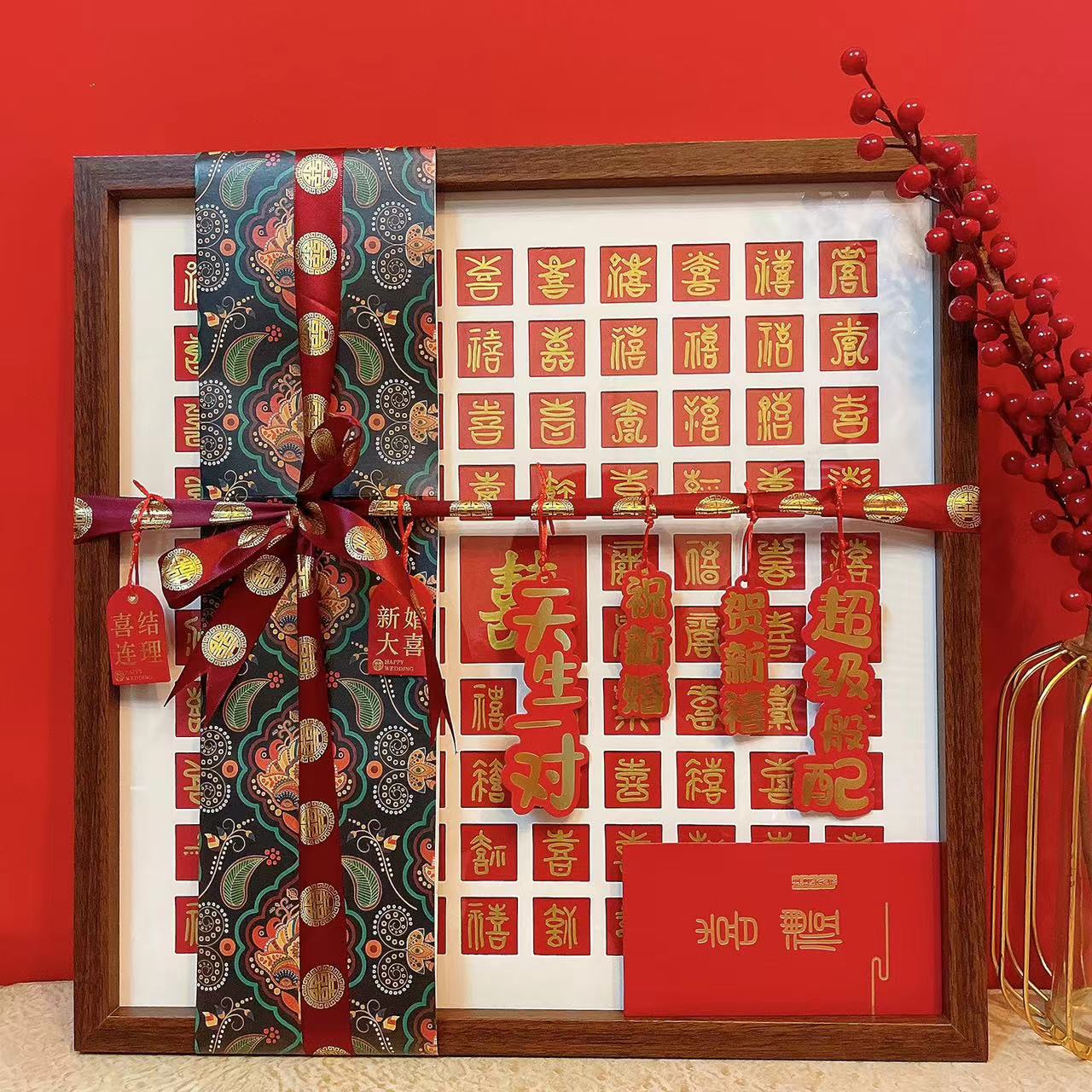 diy新婚礼物订婚DIY亲子装饰画