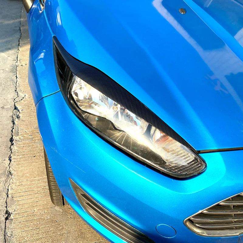 适用福特嘉年华fiesta mk6.5/7.5 13-17款灯眉前大灯车贴改装配件