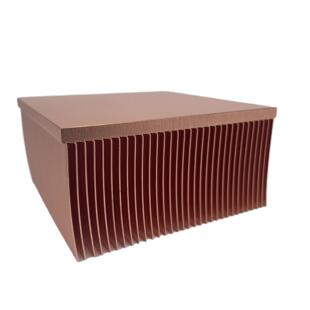 厂家直供铜铲散热片80x80x40mm高密齿铲齿散热器铜工业设备散热