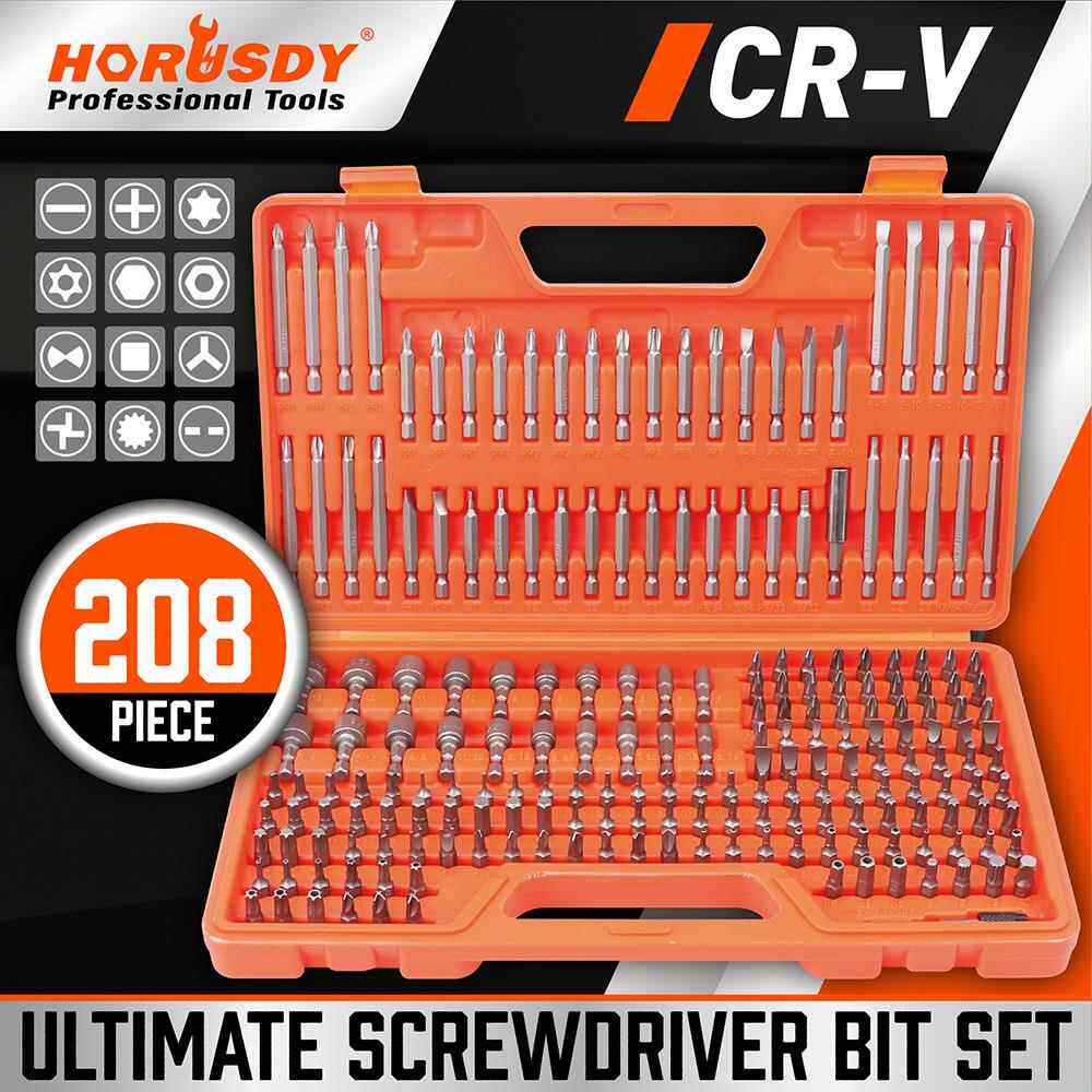 HORUSDY208PC批头组套螺丝批组合手工具螺丝批