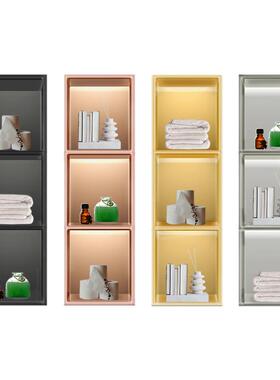 不锈钢壁柜龛嵌入式003699电视别墅酒生店卫间物架客厅展示柜壁置