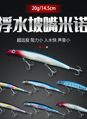 浮水米诺路亚饵 14.5cm/20g水面系远抛投仿真硬饵翘嘴海钓淡水