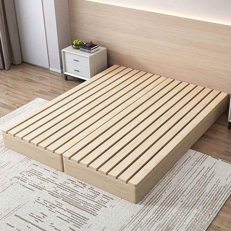 实木榻榻米床落地式出租房折叠床架现代双人排骨架家居卧室木板床
