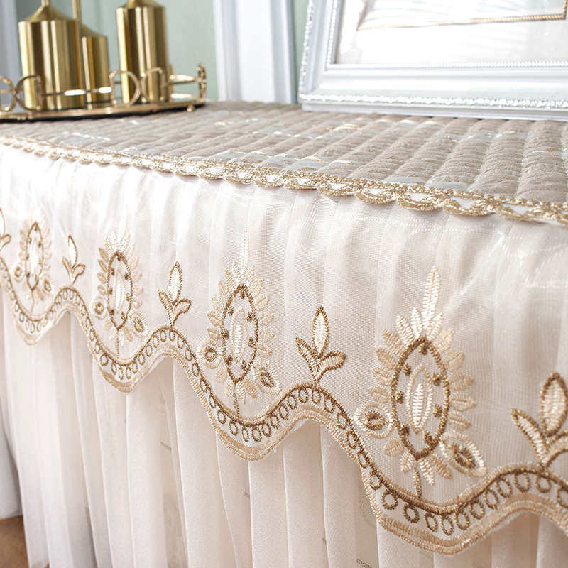 防滑电视柜罩盖布垫子蕾丝客厅茶几罩套全包长条桌布美甲防尘台布,居家布艺,椅套/椅垫,淘宝优惠券,粉丝福利购,淘宝优惠卷