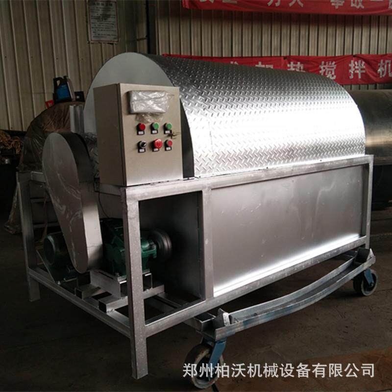 现货供应大型炒菜籽机 电加热半密封炒菜籽机器 大豆菜籽炒货机