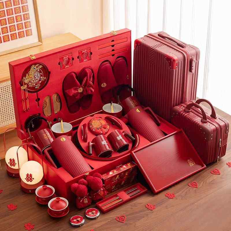 结用F9886MH8品大全用陪嫁套装物品女方全洗漱品高档娘家嫁套婚妆