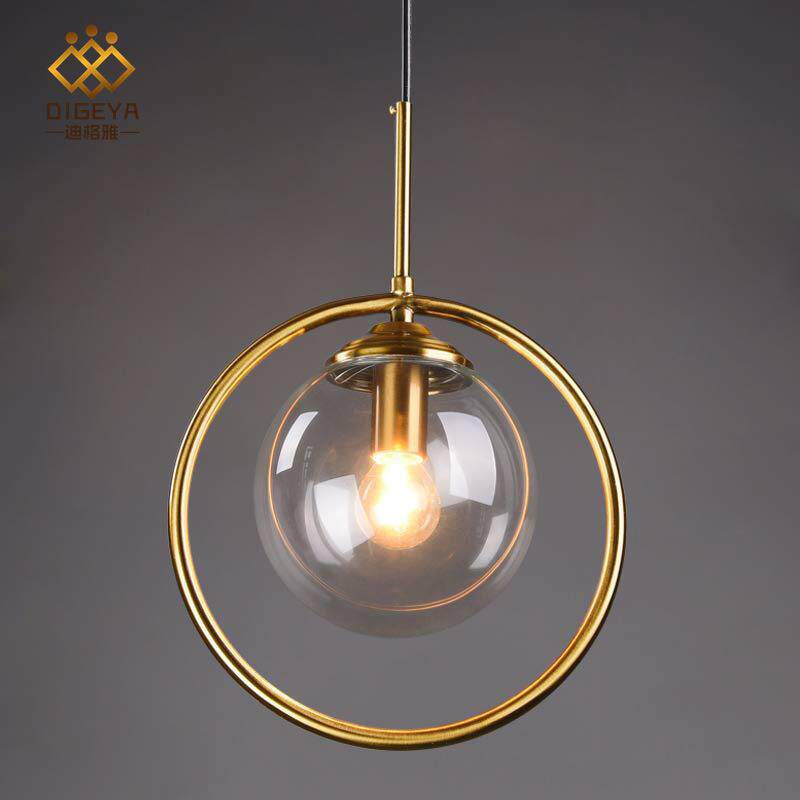 北欧灯具现代简约卧室床头吊灯魔豆吧台餐厅灯轻奢单头玻璃小吊灯