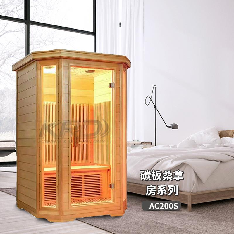 工厂智能恒温碳板桑拿房系列家用单人移动铁杉木汗蒸房质量保证
