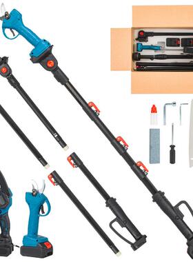 高枝伸据电动缩高FCF空电式锯杆充电树枝修剪果树加长杆修枝工具