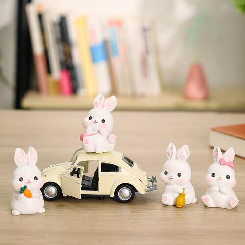 创意可爱软萌少女心糯米兔摆件家居客厅桌面装饰乔迁新居礼物礼品