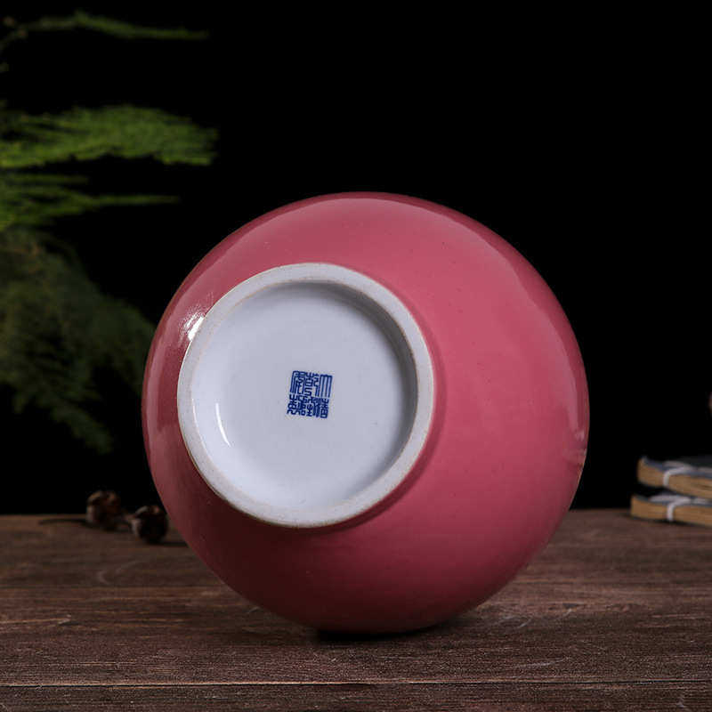 景德镇陶瓷摆件新中式瓷器家居客厅装饰花瓶软装颜色釉青瓷赏瓶,家居饰品,花瓶,淘宝优惠券,粉丝福利购,淘宝优惠卷