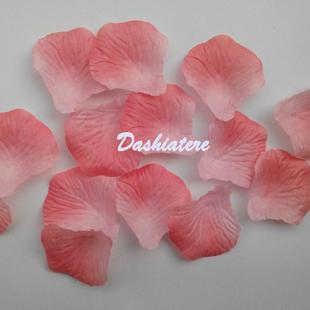 双色渐变粉假花花瓣花篮拍照装饰花童撒花求婚表白生日结婚房布置