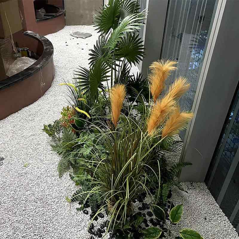 仿真绿尾植造FZLZZJ-0景散尾葵客摆加件狗厅巴草芦苇假植物大型尤