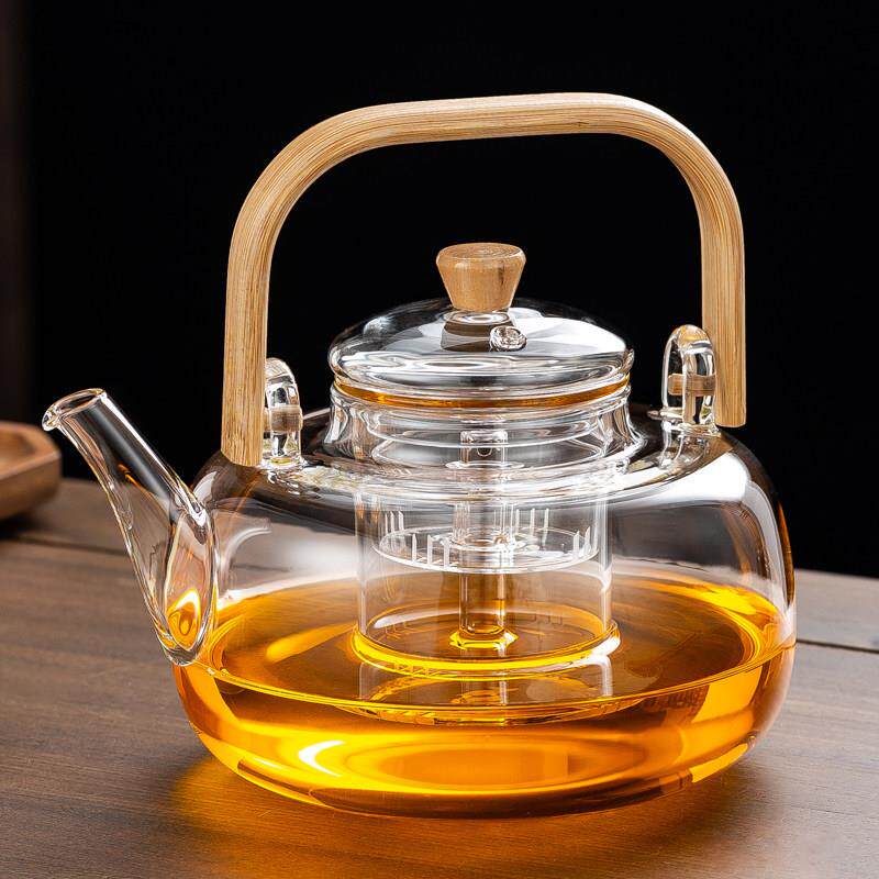 新款加厚耐高温玻璃茶壶提梁蒸煮一体电陶炉专用烧水泡花茶具单壶