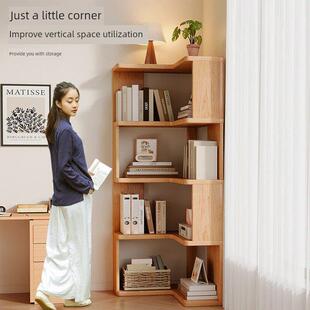 floor ceiling storage integrated Corner rack bookshelf