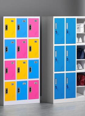 彩色衣柜学生书更包收纳柜宿6-78899舍员带锁储物柜健房浴室铁皮