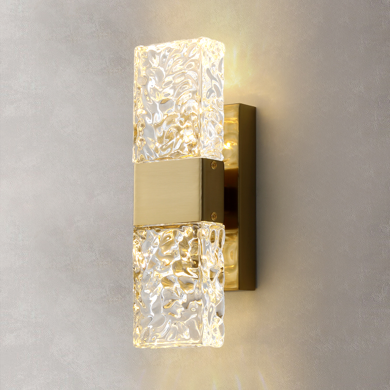 轻奢LED水晶壁灯卧室床头灯简约电视背景墙过道楼梯客厅灯具批发