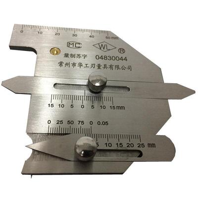 华工焊缝检测尺HJC40 30焊角规不锈钢检验尺HJC60焊接检验尺KH45B