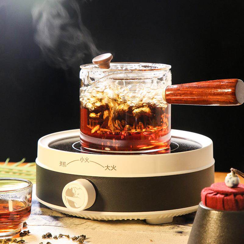 电陶炉黑茶煮茶器迷你煮茶炉小型光波炉家用蒸汽玻璃茶壶静音烧水