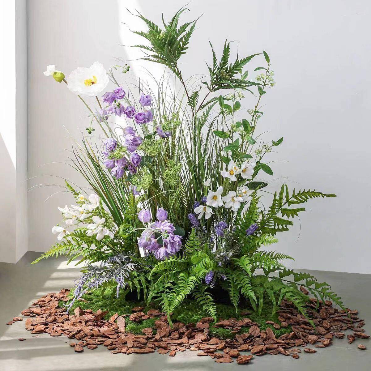 仿绿植假花客厅摆设绿植景造真室内外加绿0019园植仿生庭院田森系