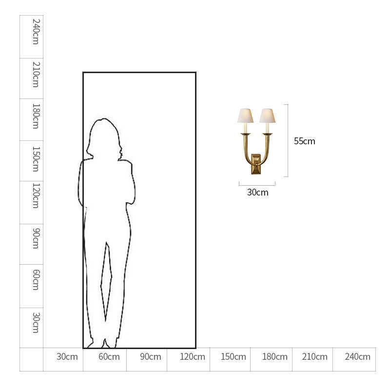 美式轻奢壁灯客厅卧室床头灯布艺灯罩酒店别墅过道走廊墙壁灯,家装灯饰光源,壁灯,淘宝优惠券,粉丝福利购,淘宝优惠卷