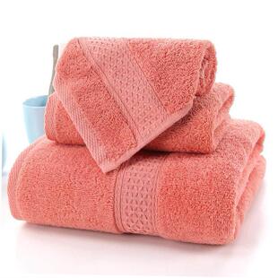 Bath Beach Cotton 3pcs Towel Set Face 全棉毛巾浴巾三件套100%