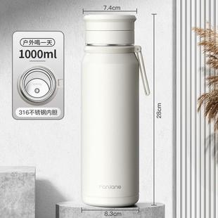 茶繁简泡茶杯保温水杯水分离男女士户水大容量31外6不锈钢壶学生