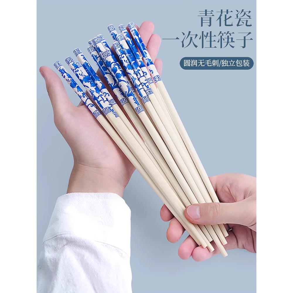 一次性筷子100双独立包装家用快餐饭店外卖2