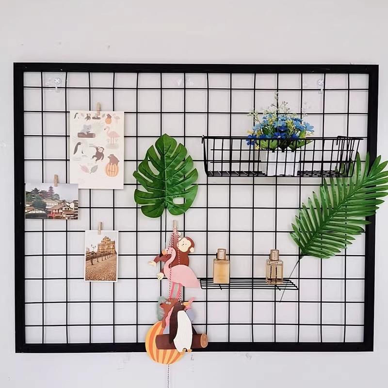 网格置物架加粗边框上墙网格片架挂装饰品展架幼儿园展小商品货架