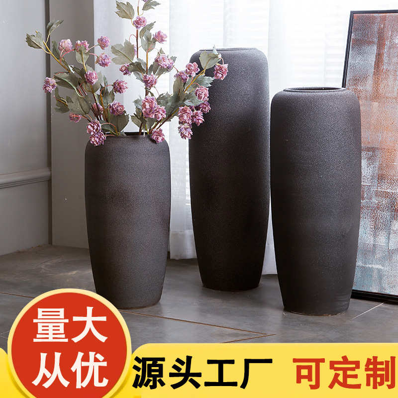 风落 现代地大颜田园磨砂瓷器景德镇陶瓷花瓶 批发色釉花瓶工艺品